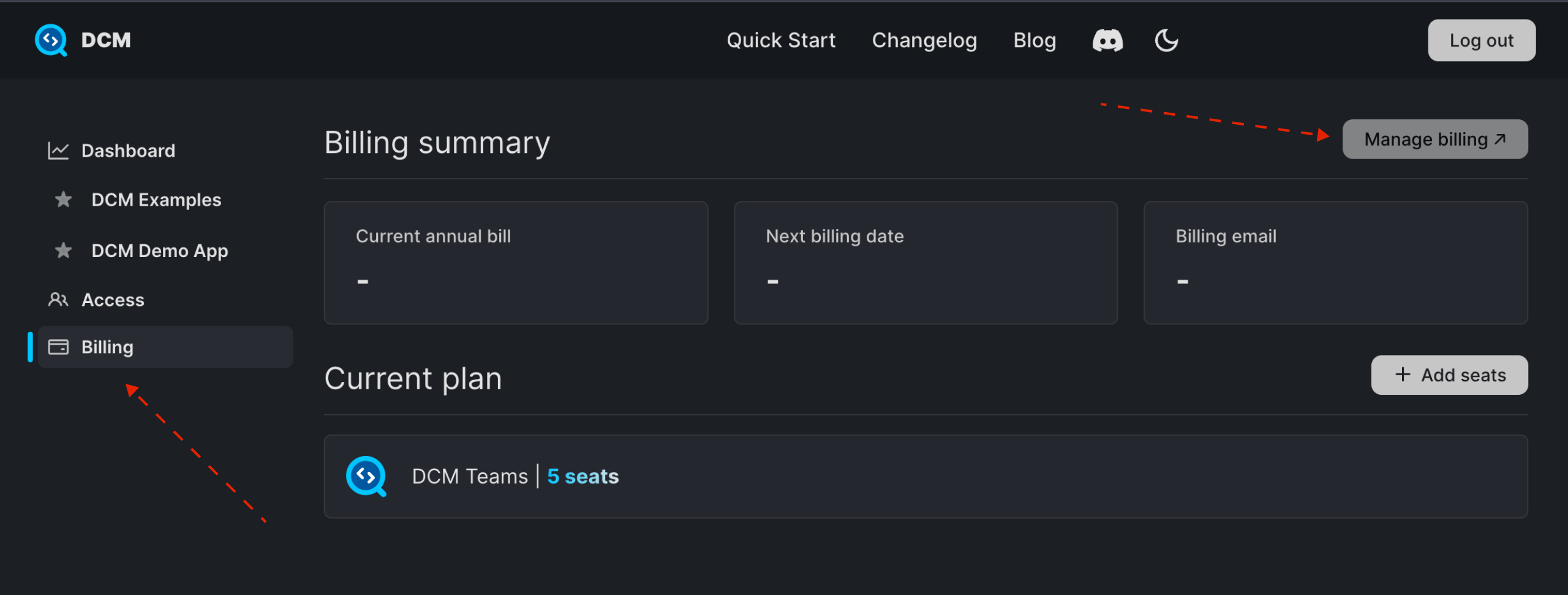 Manage Billing