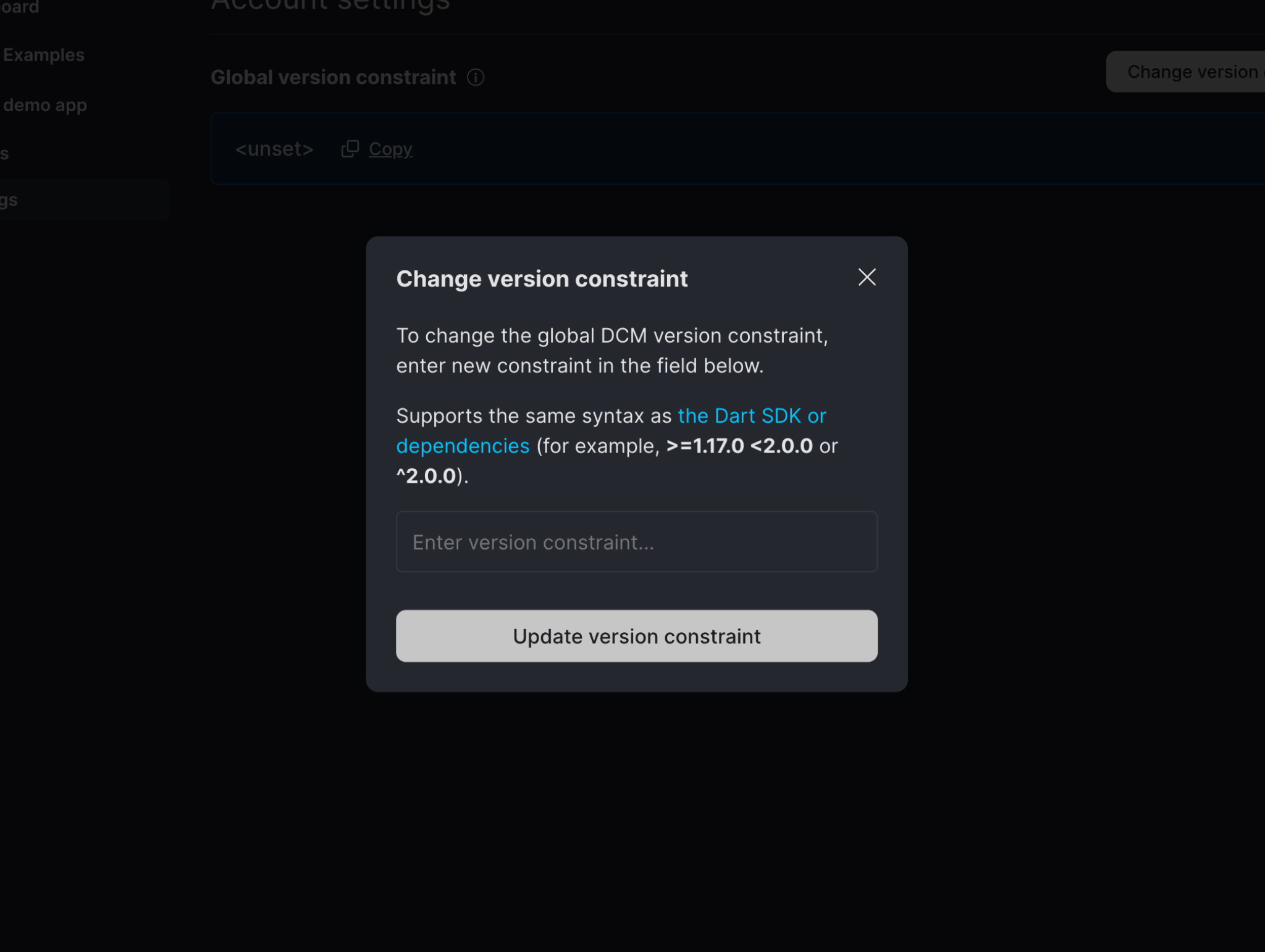 Update Version Constraint