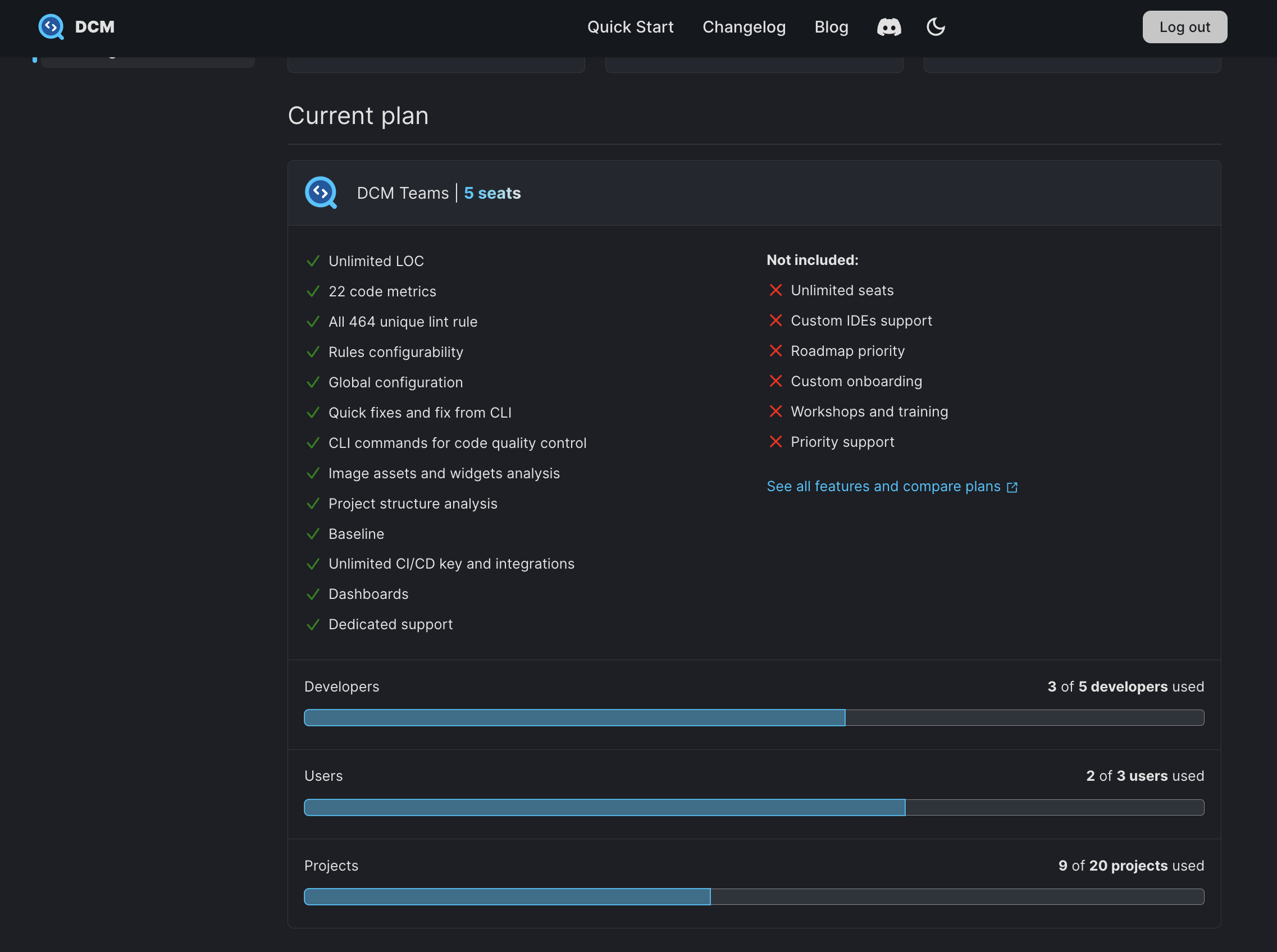 Improved Billing Page