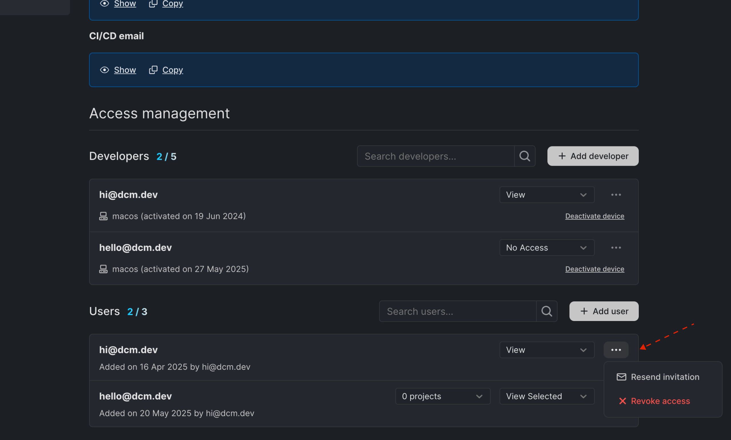 Resend User Invitation